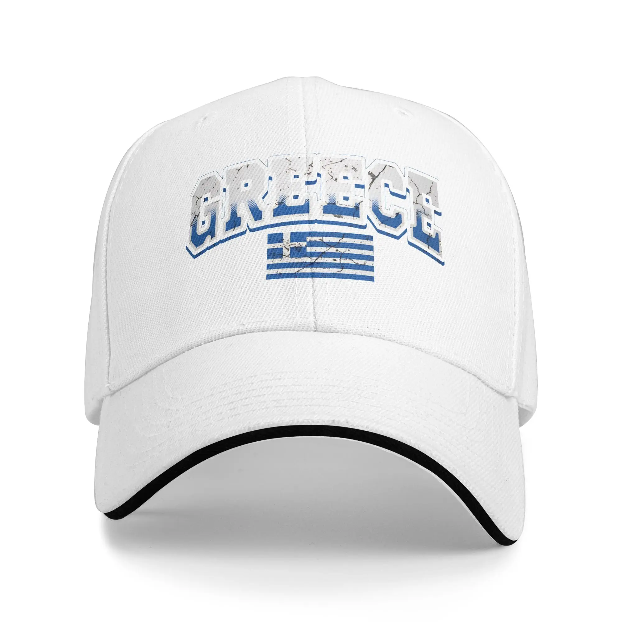 Greek Flag Greece Hellas Hellenic  Sun Baseball Cap  Summer y2k Cool Hip Hop Hats For Men Women Outdoor Sport Snapback Cap