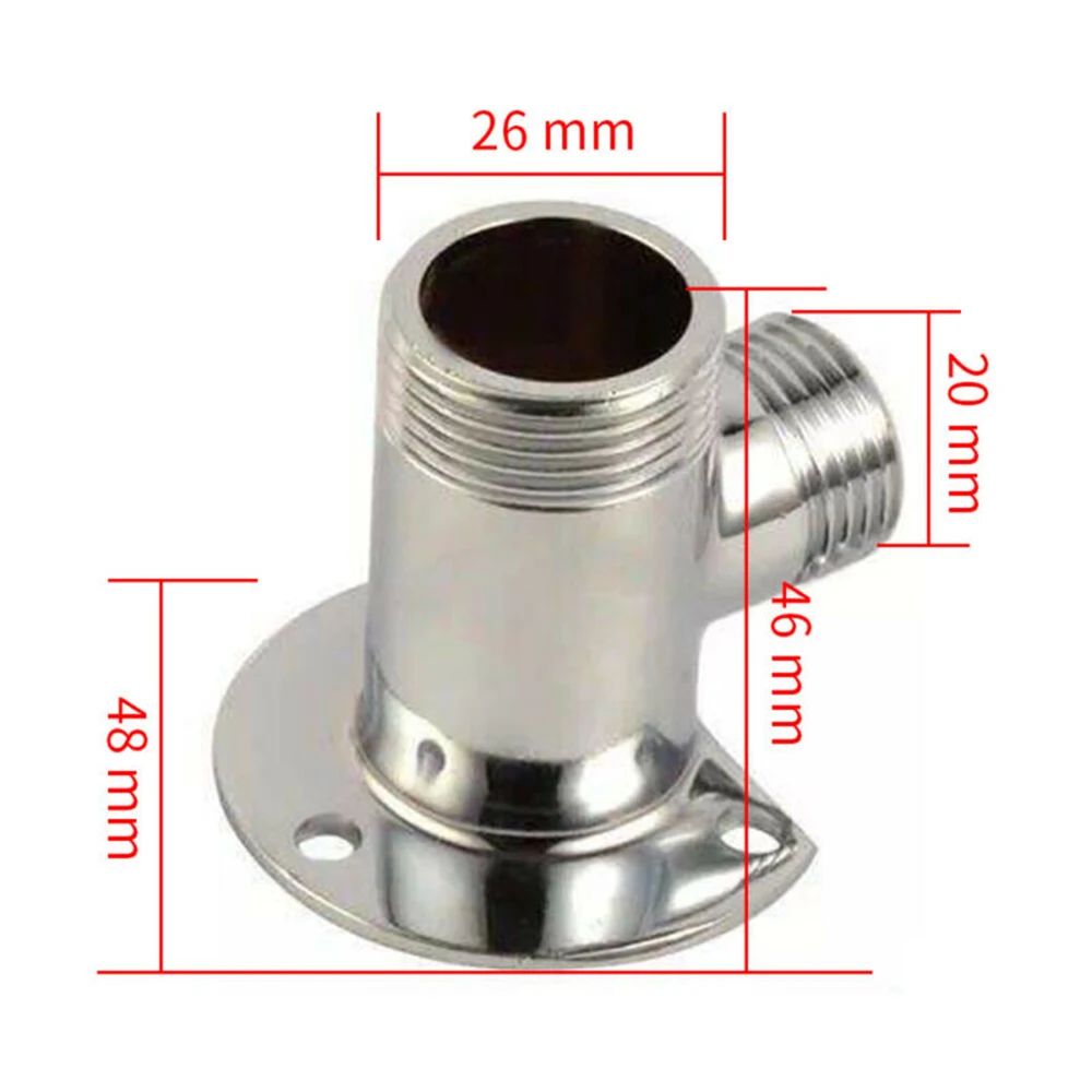 

NEW 2pcs Shower Bar Valve Tap External Pipe Work Wall Mount Elbows Chrome Zine Alloy for 15mm Pipework
