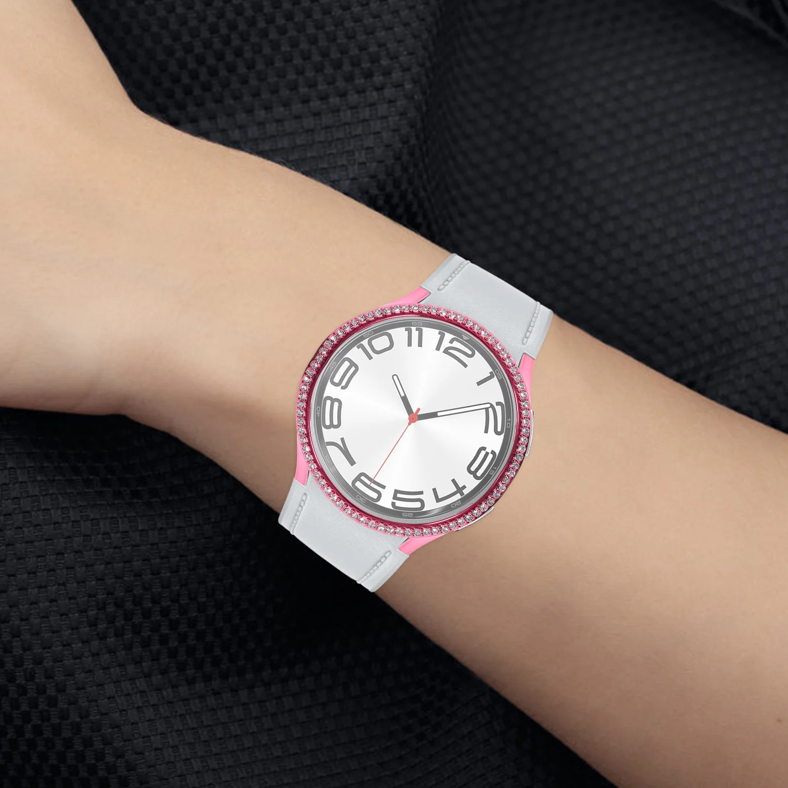 

Sparkle Watch Bumper Protective Case Durable Pc Cover Scratch Shock Proof Bling Stylish Lightweight Protector Compatible