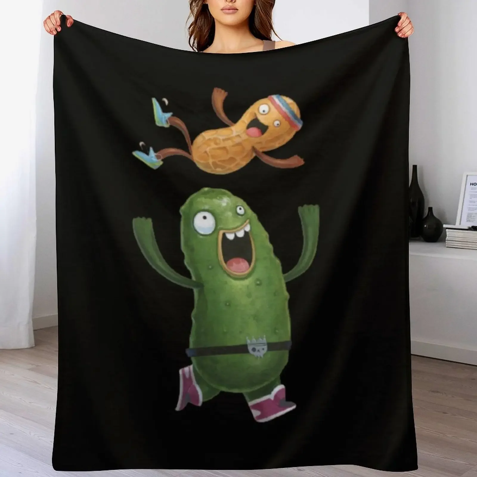 Pickle and peanut Throw Blanket Cozy Throw Blanket Birthday Gift for Him Her