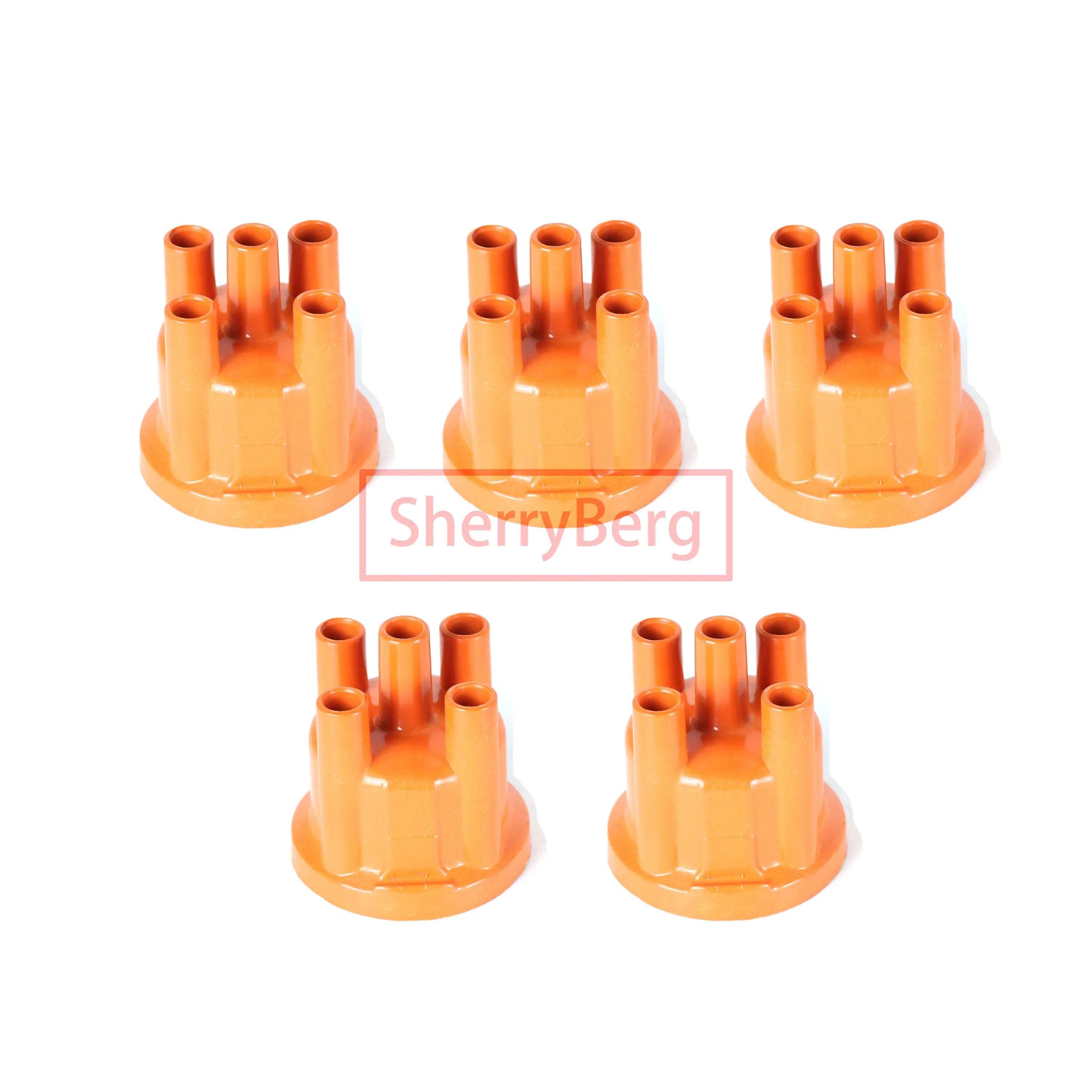 SherryBerg  5 Caps AS KIT for VW BUG for BOSCH Replacement Distributor Cap 009 Distributor 9435,03010 Black Red Orange  3 Colors