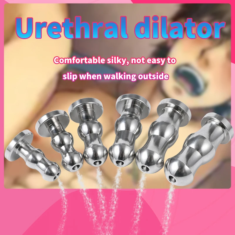 6 Sizes Urethral Catheter Dilator Ejaculation Delay Toy Sex Toys for Men Penis Plug Urethral Dil Sounding Urethra Stimulate