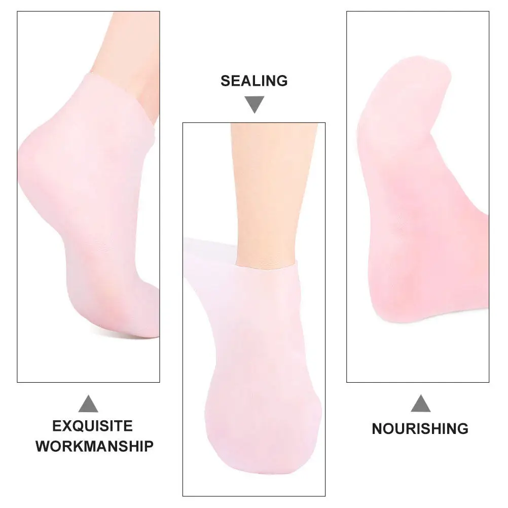 1Set Moisturizing Foot Socks Callus Remover Exfoliating Socks for Dry Cracked Feet Skin Repair Softening Smooth Feet Care view 4