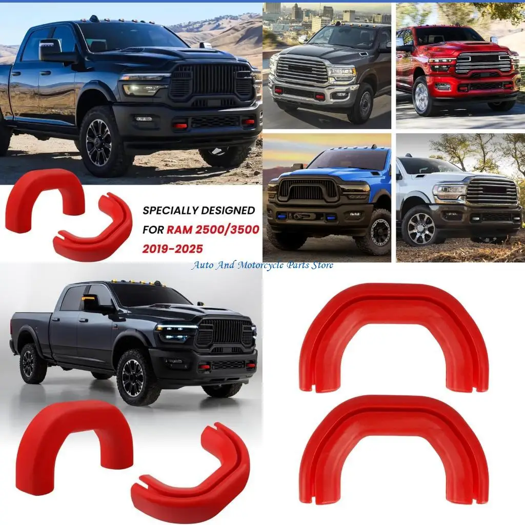 

P9FD Front Hitch Cover Set Protective Designs Hard Tow Hook Protectors Truck Front End Accessories for 2500/3500