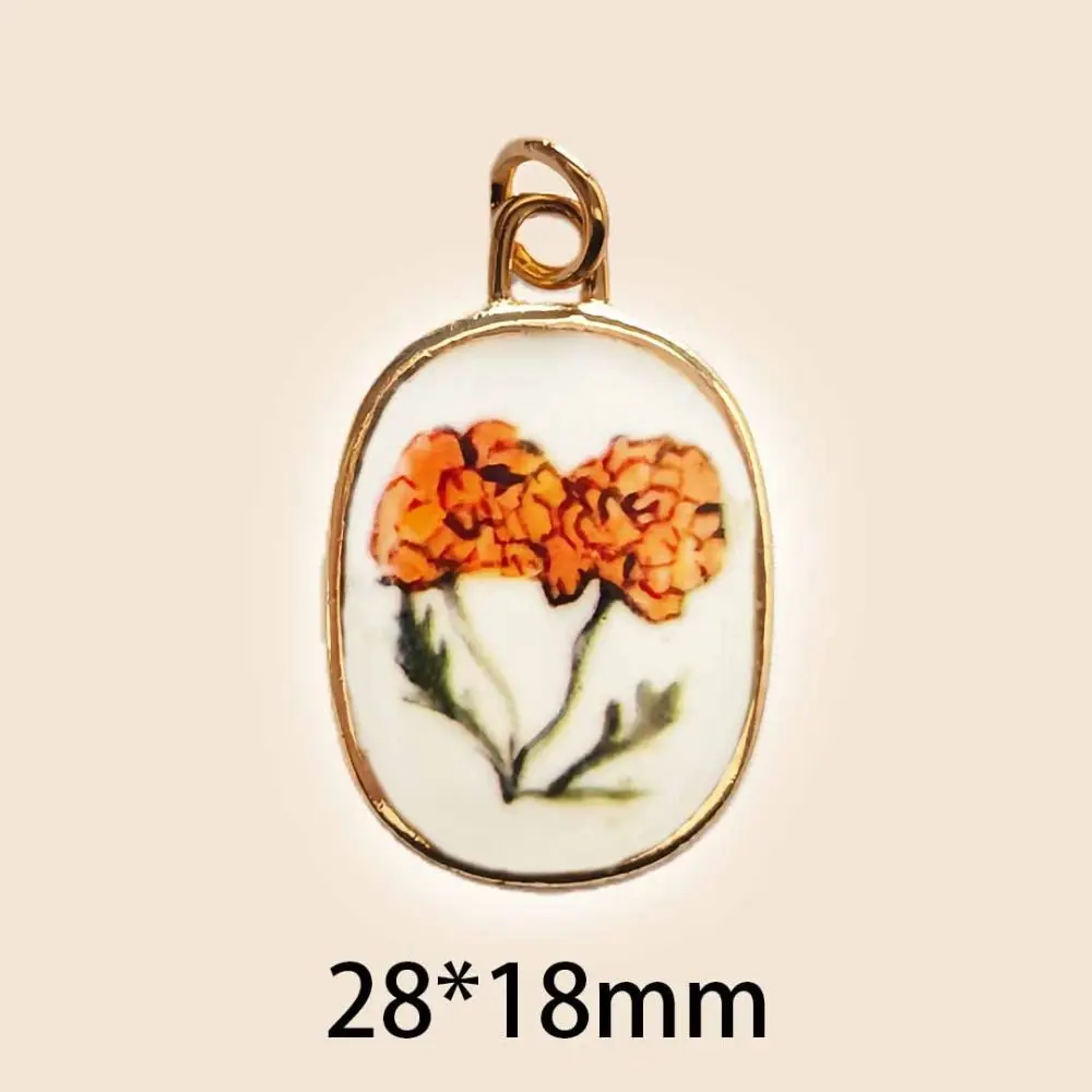 Fashion Colorful Hand-Drawn Pendant Handcrafted Geometric Shape Jewelry Charms DIY Gift Making Connector Charms Making