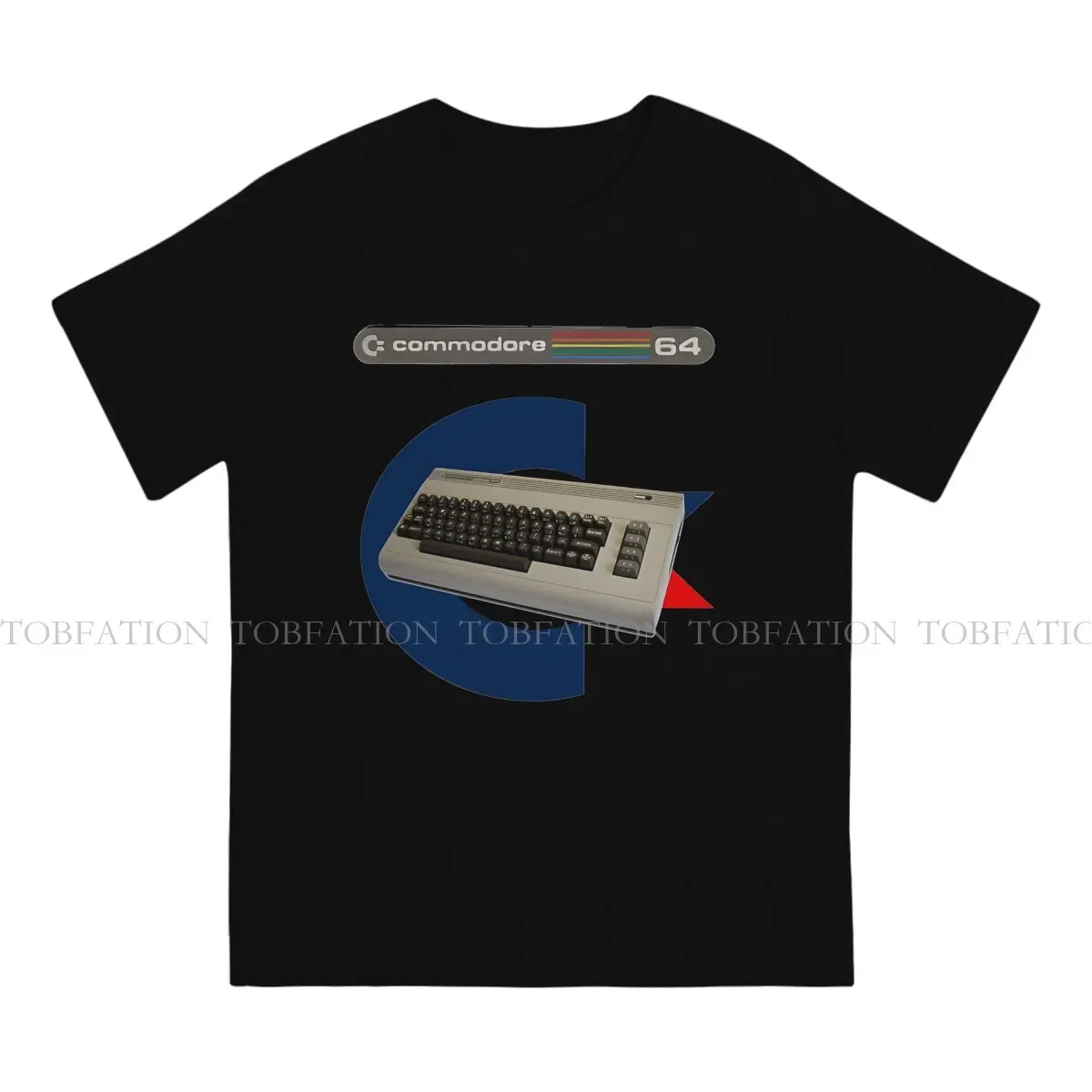 Commodore Amiga 500 Computer C64 With Logo Tshirt Graphic Men Tops Vintage Punk Summer Streetwear Cotton Harajuku T Shirt