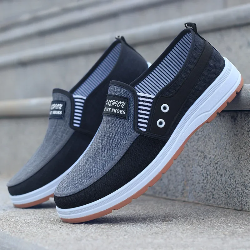 47 Size New Men's Summer Canvas Shoes Old Beijing Cloth Shoes Low Cut Wear Resistant Breathable Casual Working Ankle Footwear