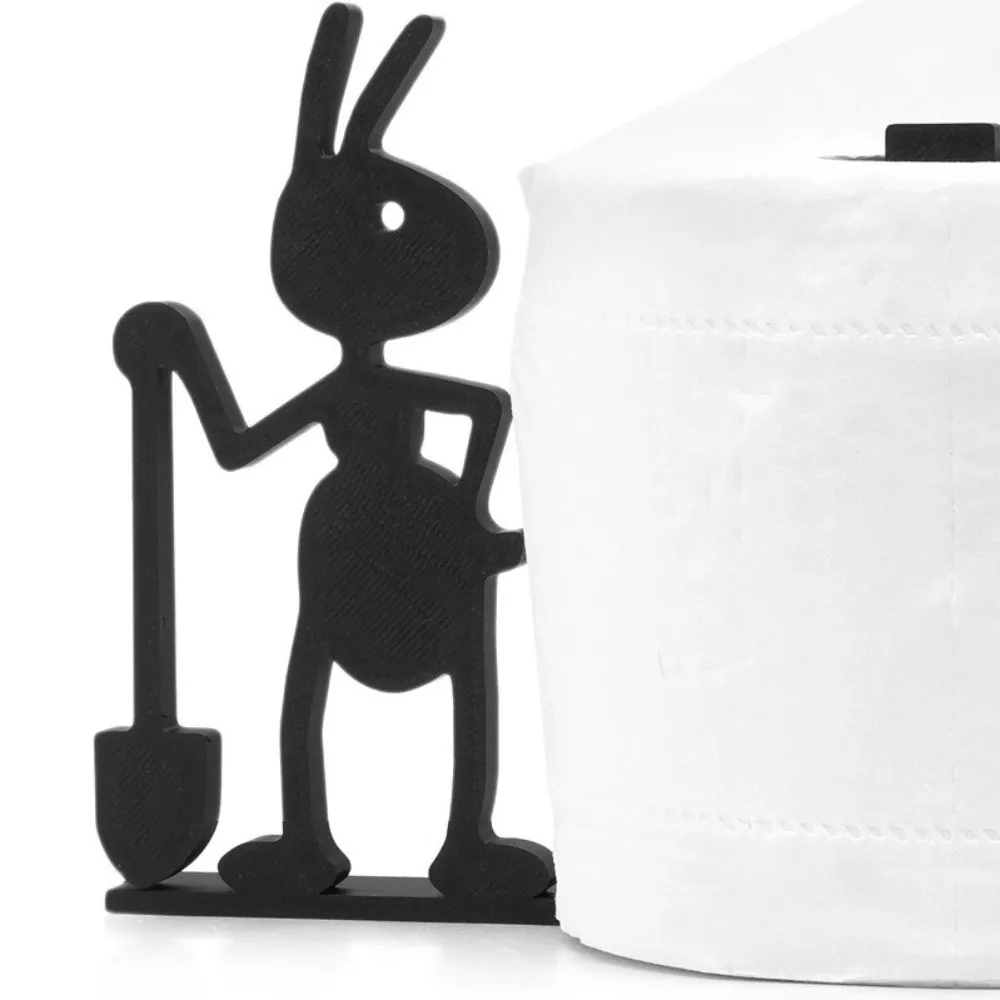 New Creative Tissue Holder Minimalist Cute Ant Shape Paper Holder Black PLA Material Paper Organizer Bedroom Use