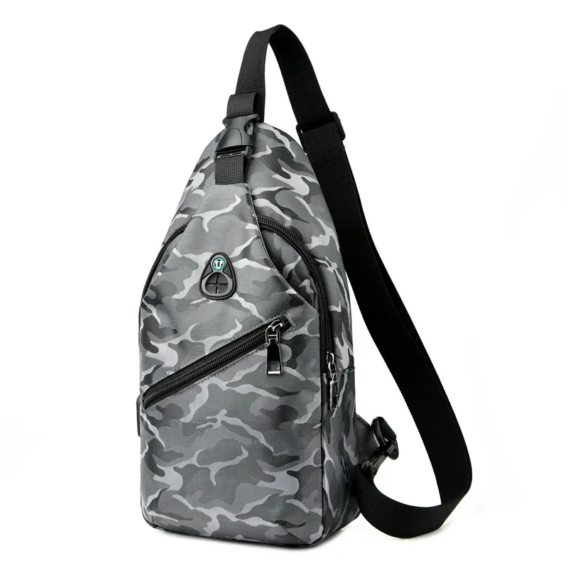 

Мужские водонепроницаемые сумки через плечо, модная легкая нагрудная сумка с USB-портом для зарядки и разъемом для наушников