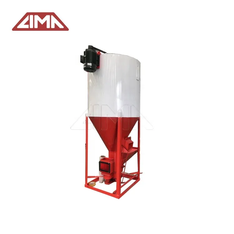 Self suction animal grains feed crusher and mix powder feed hammer mill vertical integrated chicken feed crusher and mixer