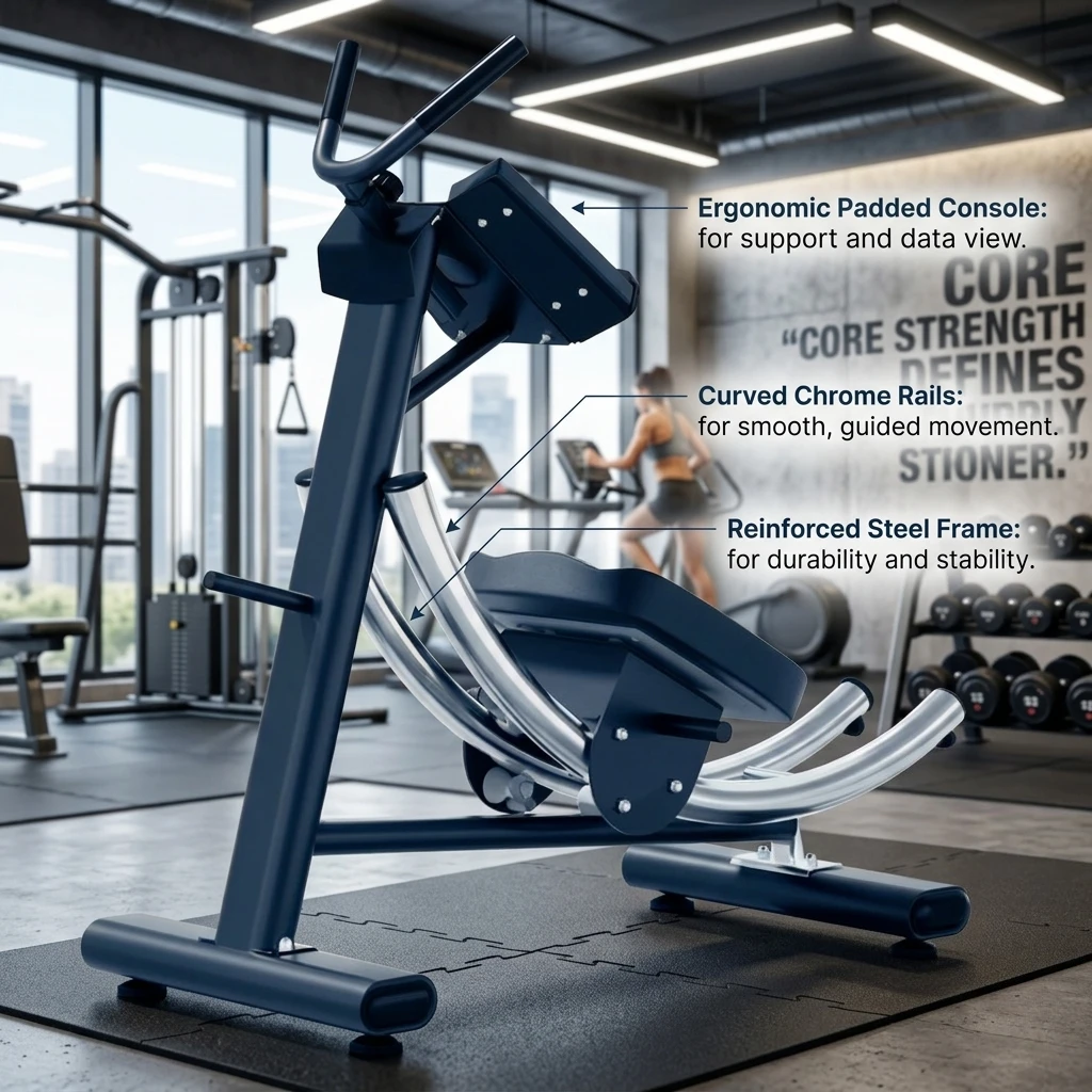 Máquina de Ejercicios AB Coaster, Entrenador de Abdominales para Adultos, Rodillo Abdominal Portátil para Gimnasio en Casa, Carga Máxima de 500 kg, Entrenamiento de Cuerpo Completo