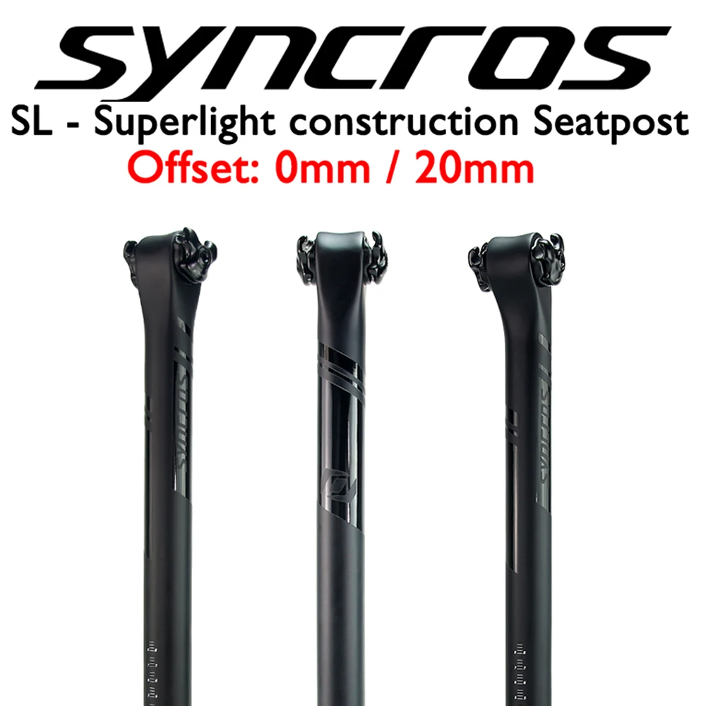 

Syncros 0/20 Degree Alloy Rail 7x9mm 7x7 Full Carbon Fiber Bike Seatposts MTB/Road Bicycle Riding Equipment 27.2/30.8/31.6mm