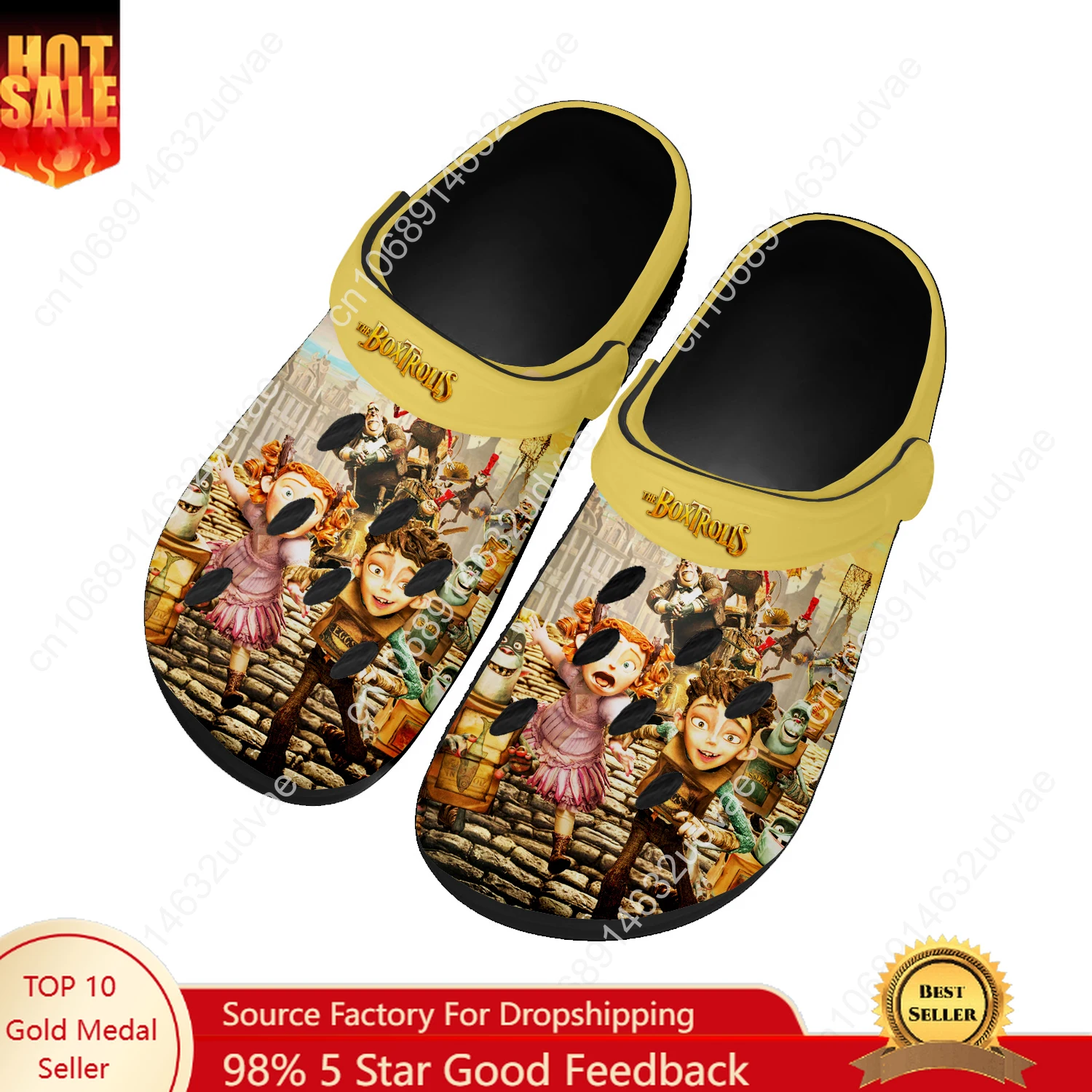 

The Boxtrolls Water Shoes Mens Womens High Quality Home Garden Clogs Customizd Sandals Beach Breathable Hole Slippers