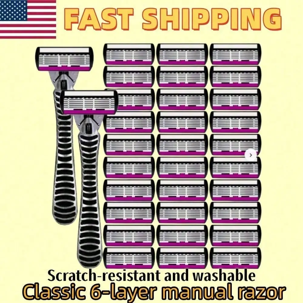 

Мужская высококачественная черная бритва для ручного ухода, 6-слойное лезвие, устойчивое к царапинам и моющееся, из нержавеющей стали.