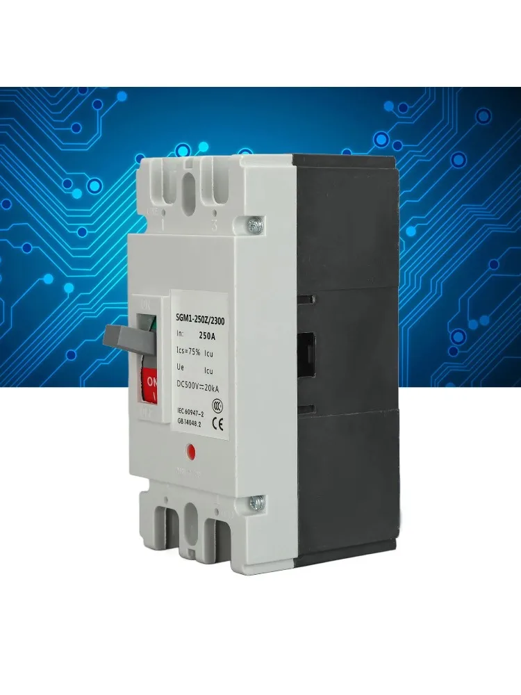 Disjoncteur 2P MCCB, protecteur d'isolateur de batterie solaire 250A 500V, disjoncteur