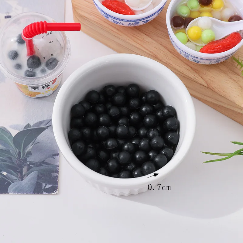 Simulatie tapiocasiroop kaviaar Jelly bean Schattige Mini Suiker Snoepjes Voedsel DIY Sieraden Maken Haarstrikken Accessoires 100st/lot