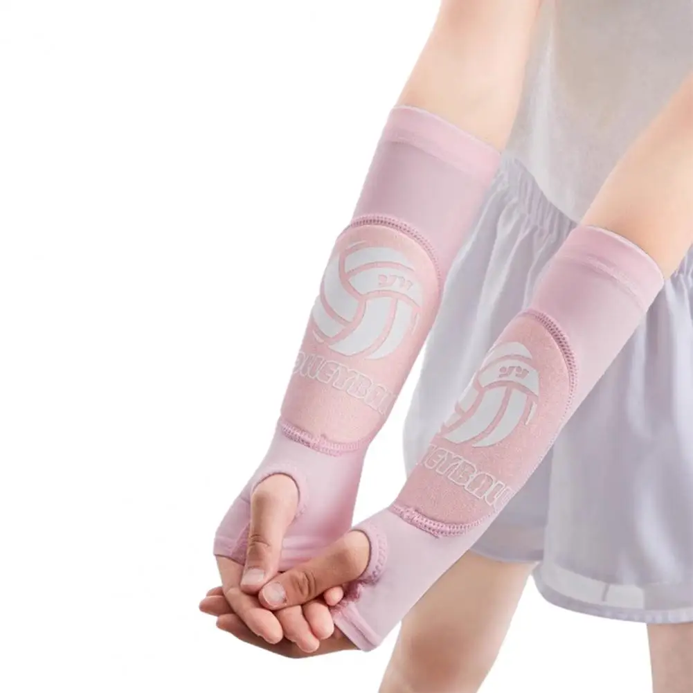 2Pcs Volleyball Arm Protector For Teens Breathable Ice Silk Fabric Protective Pad Wrist Protection Pain-free Forearm Sleeve