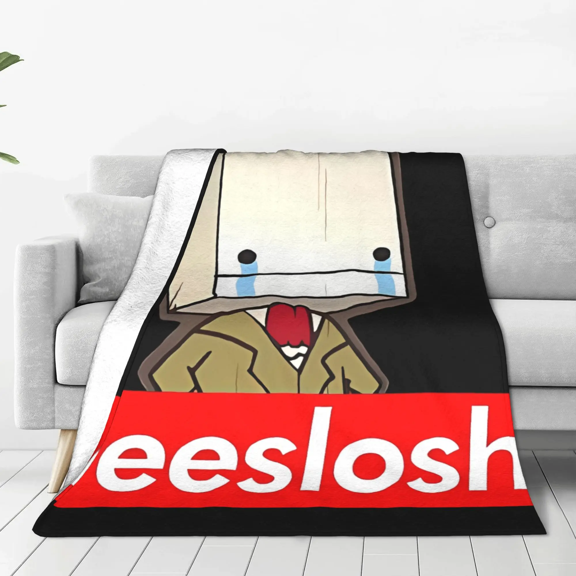 1PC Home Cute Room Decor Peeslosh Blanket Throw Blanket BattleBlock Theater Novelty Warm Blanket All Season