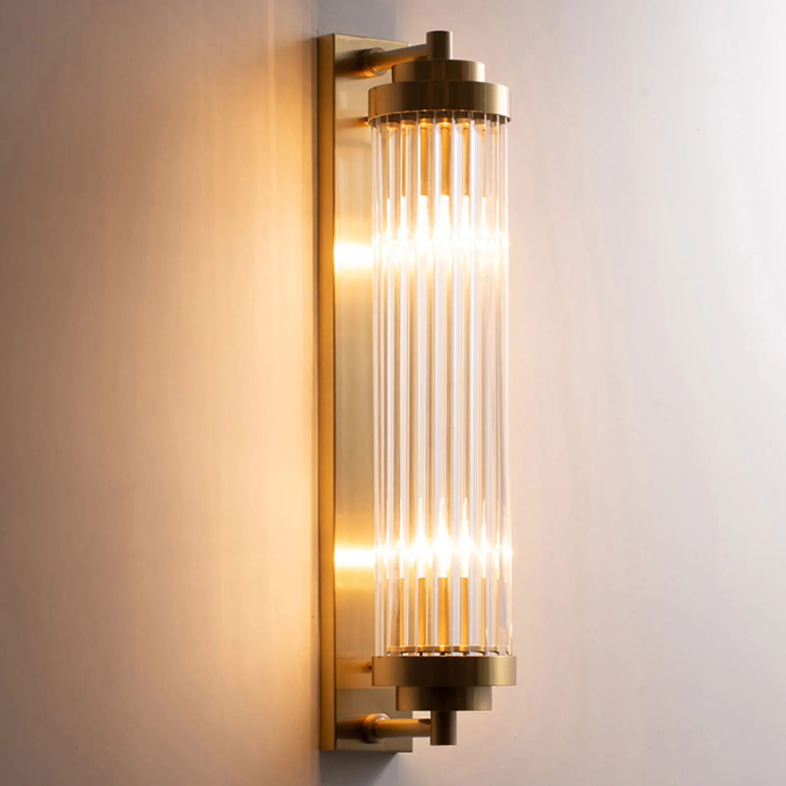 Modern Gold Wall Lamp Indoor Glass Wall Sconce Wall Light Fixture Bedroom Hallway Office Wall Mounted Lighting Decor E14/E12