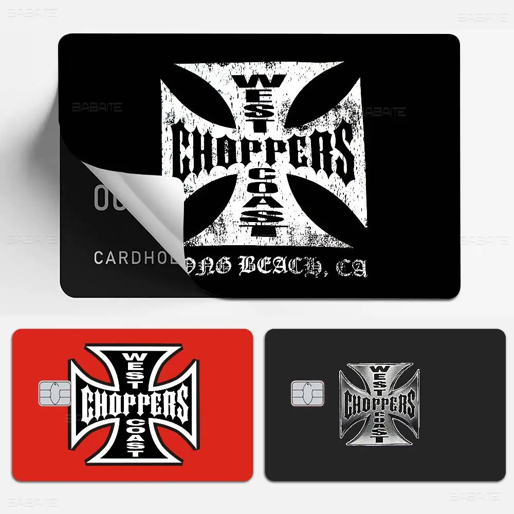 West Coast Choppers Cartoon Credit Card Skin Stickers for Bank Card Bus Metro Card Sticker Waterproof Women Gift