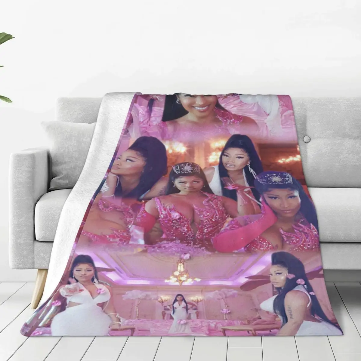 

Nicki Minaj Singer Sexy Star Blankets Fleece Print Breathable Lightweight Thin Throw Blanket for Home Travel Plush Thin Quilt