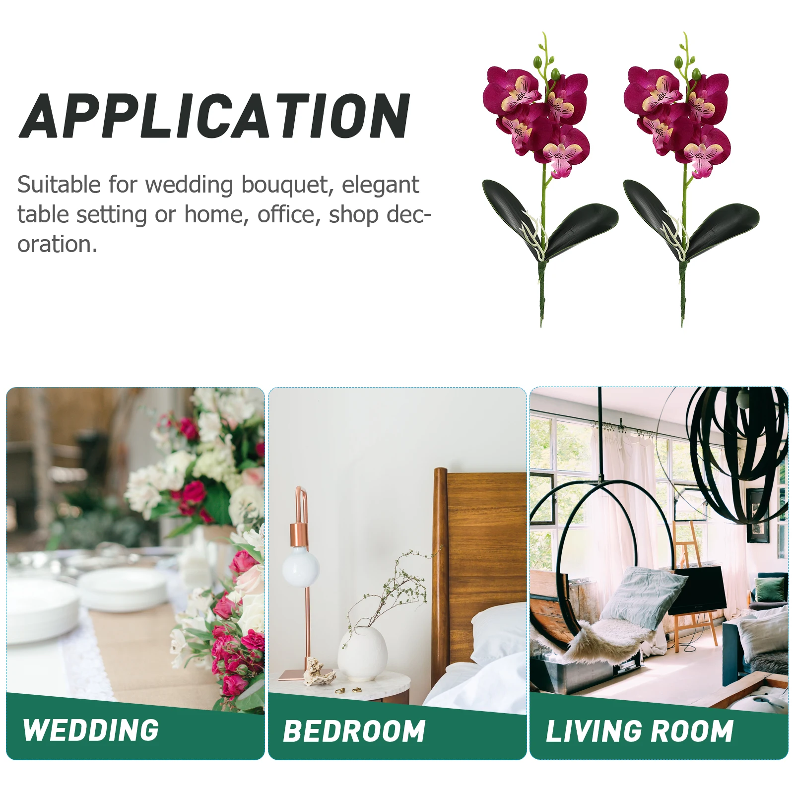 

Realistic Artificial Supplies Pink Mini Phalaenopsis Home Office Bedroom DecorSimulated Flower Arrangement Decorative Supplies