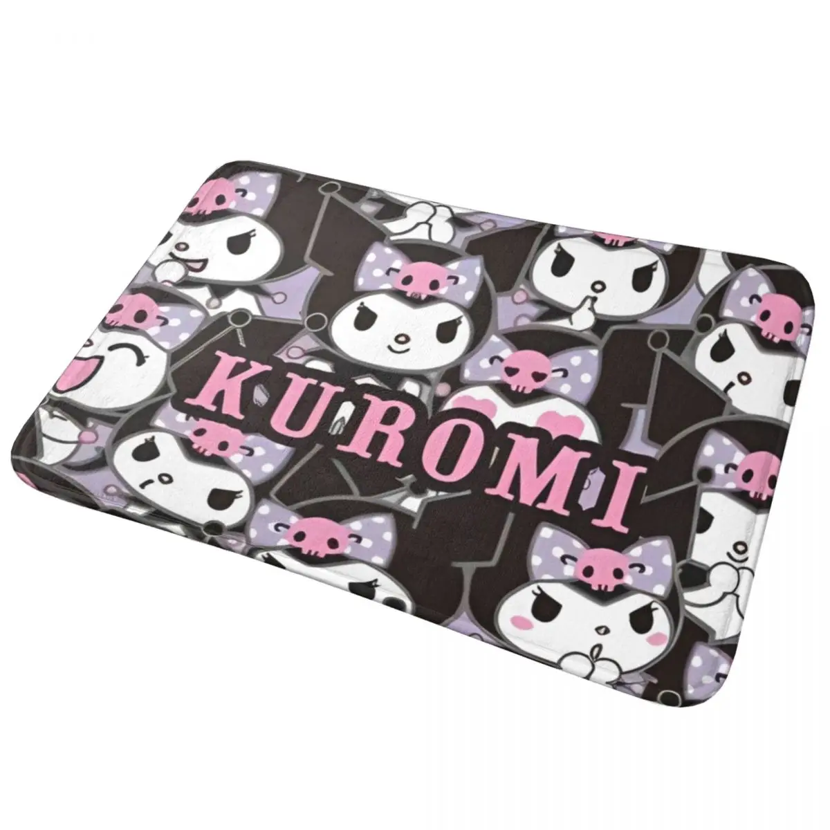 

Дверной коврик Sanrio Kuromi, коврик для ванной комнаты, супер впитывающий нескользящий коврик для душа, кухни