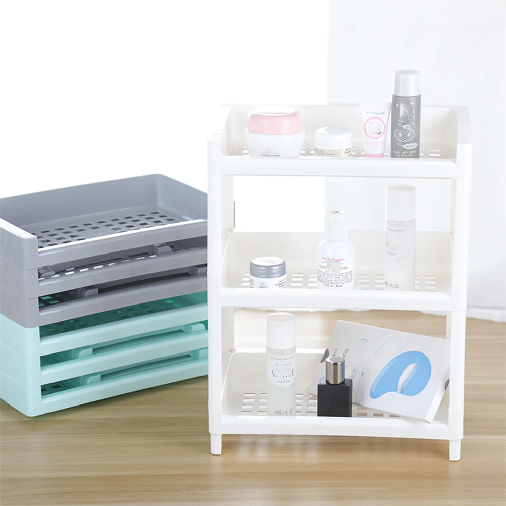 

Practical Cosmetics Storage Box Durable PP Material Desk Organizer Detachable Design Long Use Makeup Case Boxes Keep Tidy Office
