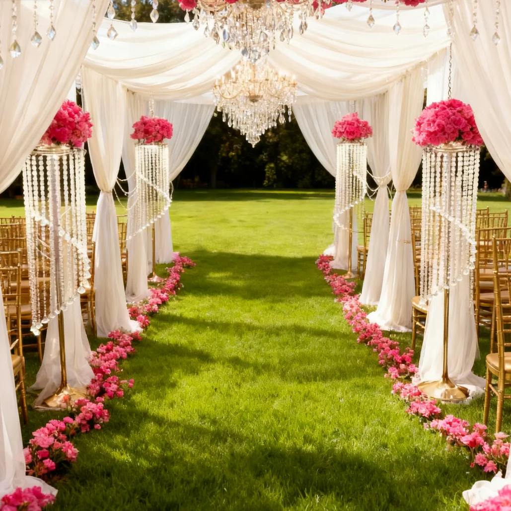 

15pcs/5pcs)85-110cm)f30 Acrylic Luminous Crystal Wedding Centerpieces Party Ceremony Lead Road Tall wedding Flower Holder