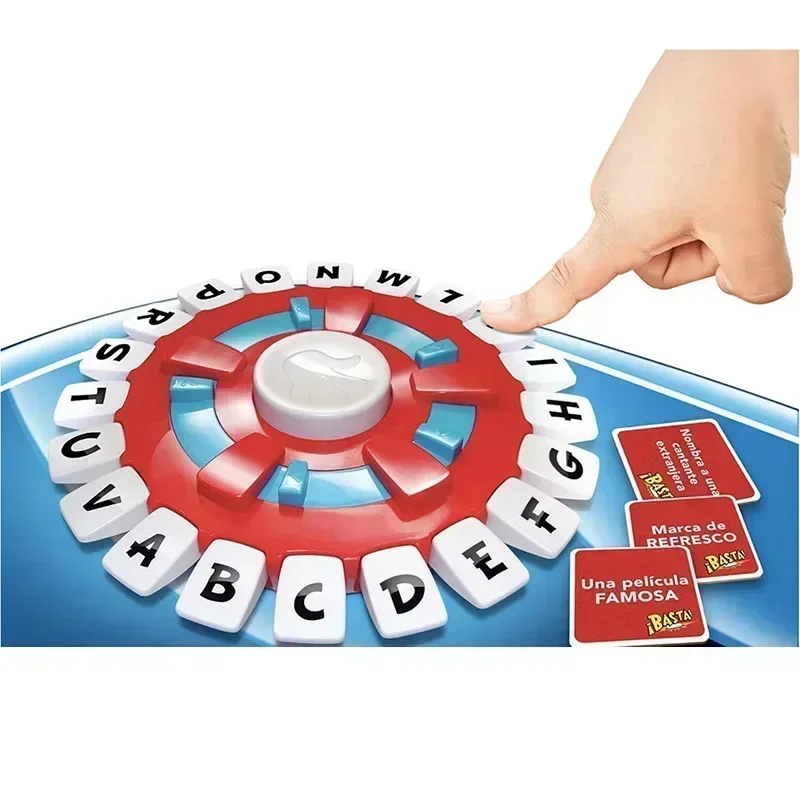 لعبة الكلمات الإسبانية الإنجليزية Fast Paced Family Board Game German Think Letter Pressing Wheel Children Puzzle Learning لعبة سطح المكتب