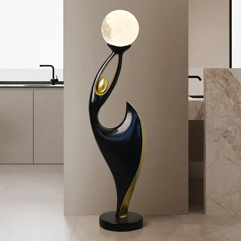 New Design Wholesale Price Creative Light Luxury Moon Embracing Life Home Decoration Floor Decoration