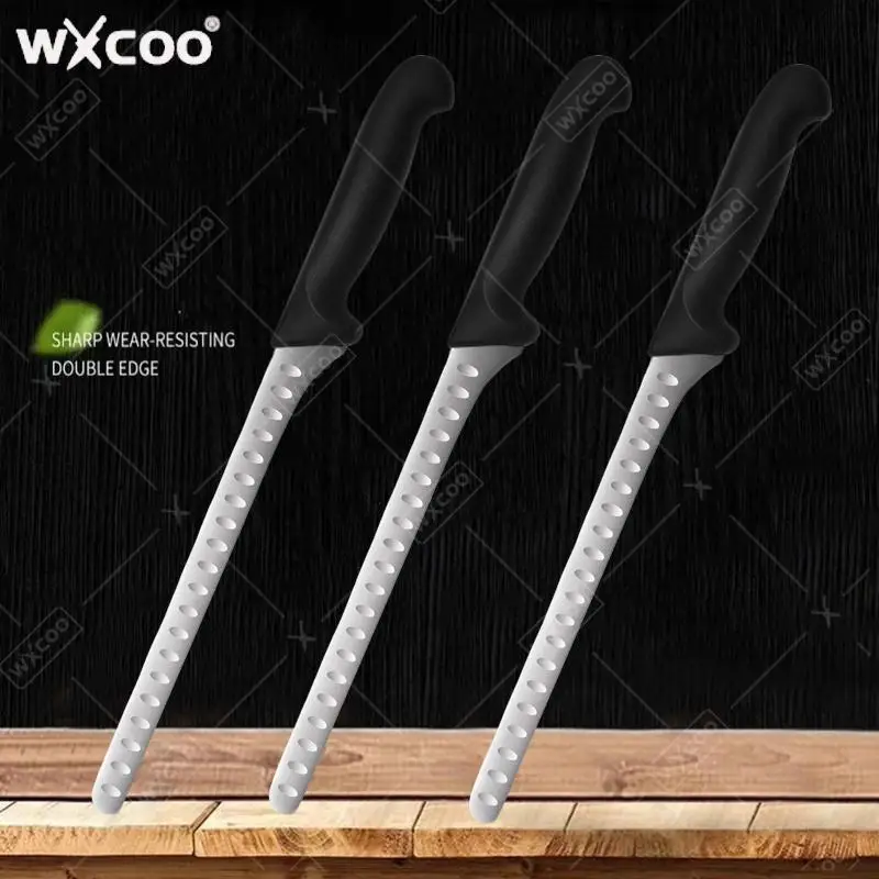 WXCOO-cuchillo para jamón forjado a mano, cuchillo para tallar pechuga para el hogar, cuchillo versátil para cocinar asados, rebanar carne, acero inoxidable