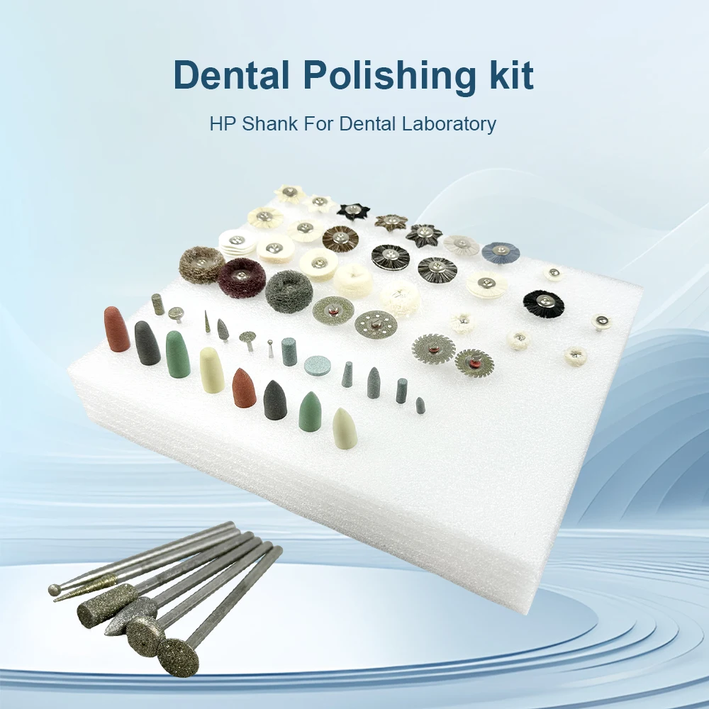 

51Pcs/Set Dental HP Kit Dental Composite Polishing Kit for Applied to Laborary DIY Hobbies Diamond Burs Brush Dentist Tool