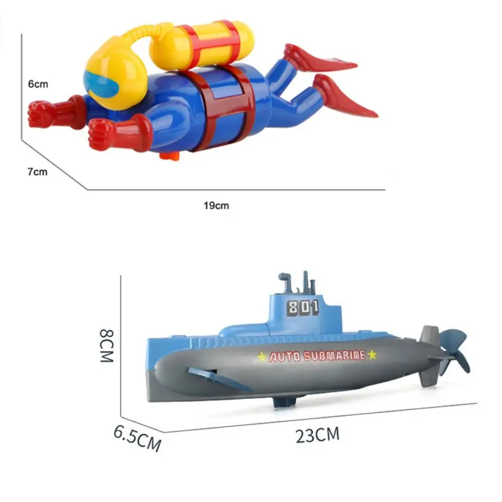 Brinquedo de banho submarino 24cm, sem água, para bebê, meninos, crianças, meninos e meninas