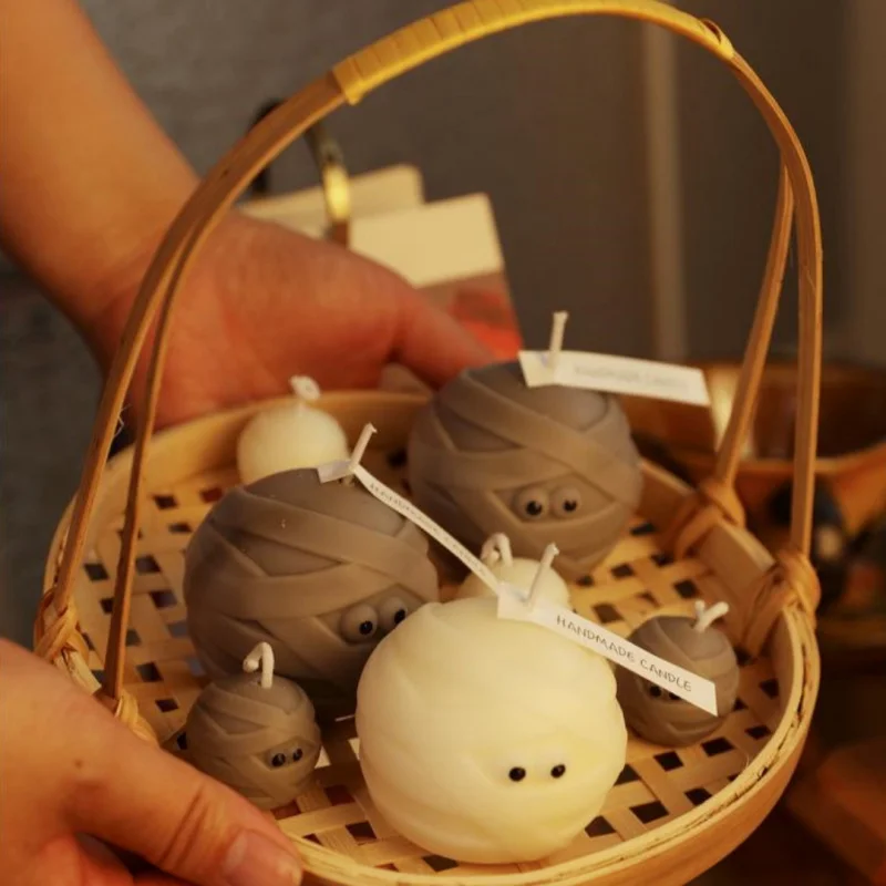 Vela de silicona para Halloween, vela aromática de ambiente, adornos creativos, decoración de escritorio para el hogar, suministro para fiesta de Halloween para niños