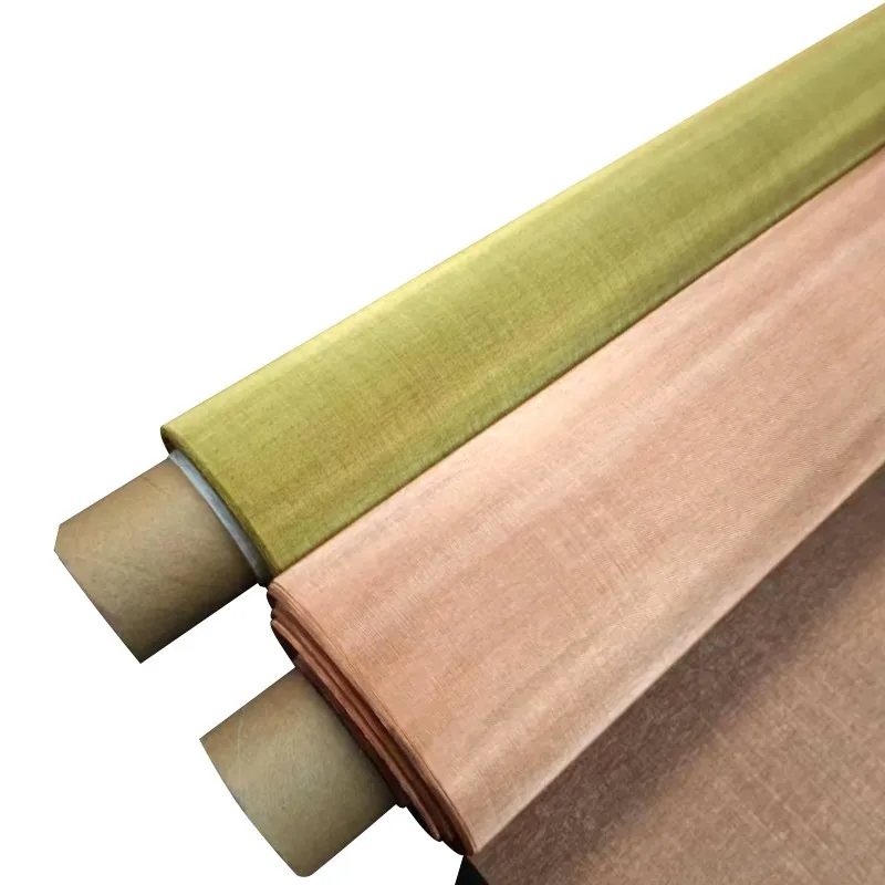Anti-static Red Copper & Brass Wire Mesh, 10-400 Mesh, Lab Filter Screen, Copper Mesh for Electromagnetic Signal Shielding