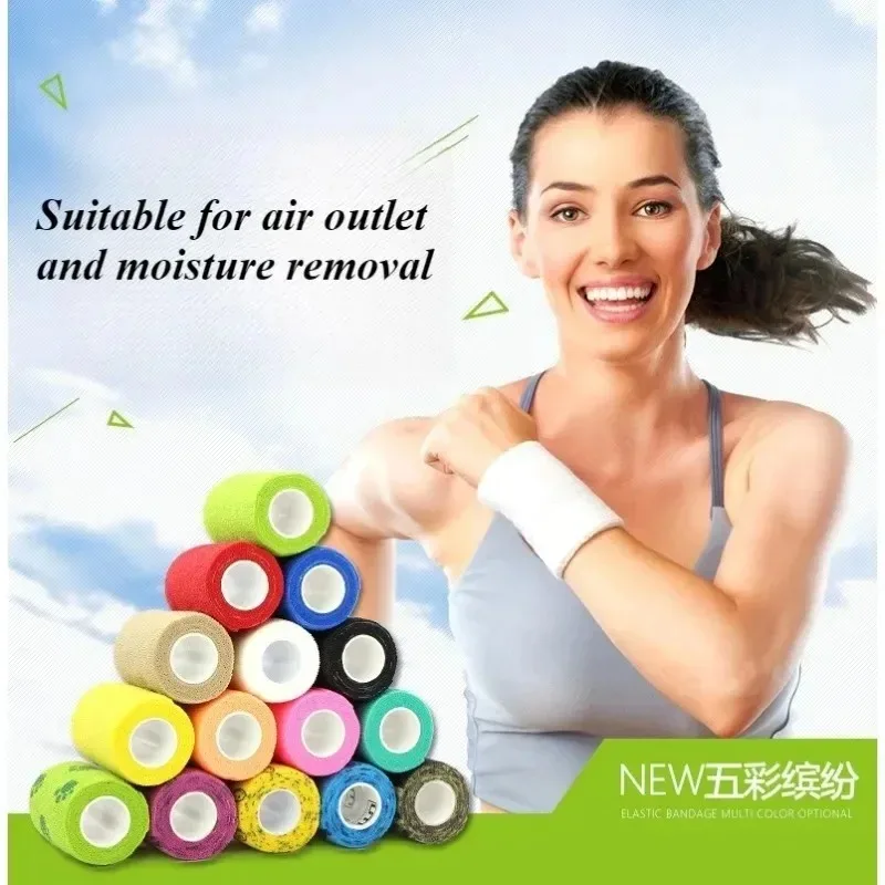 Sterile Conforming Bandage 5cm Self-Adhesive Medical Tape 4.5m Blue First Aid Roll Clinic Supply