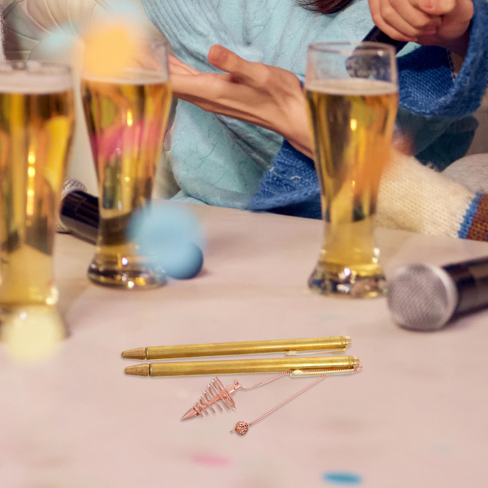 

2pc Brass Prospecting Rods Copper Probe Sticks Dowsing Divining Spiritual Golden Tools Portable Water Metal