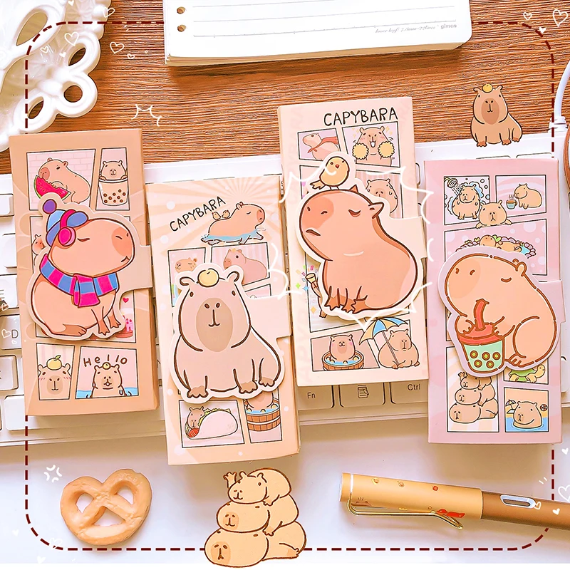 kawaii stationery supplies cute things office accessories Mini Portable Notepads for notes memo pad capybara Diary notebooks