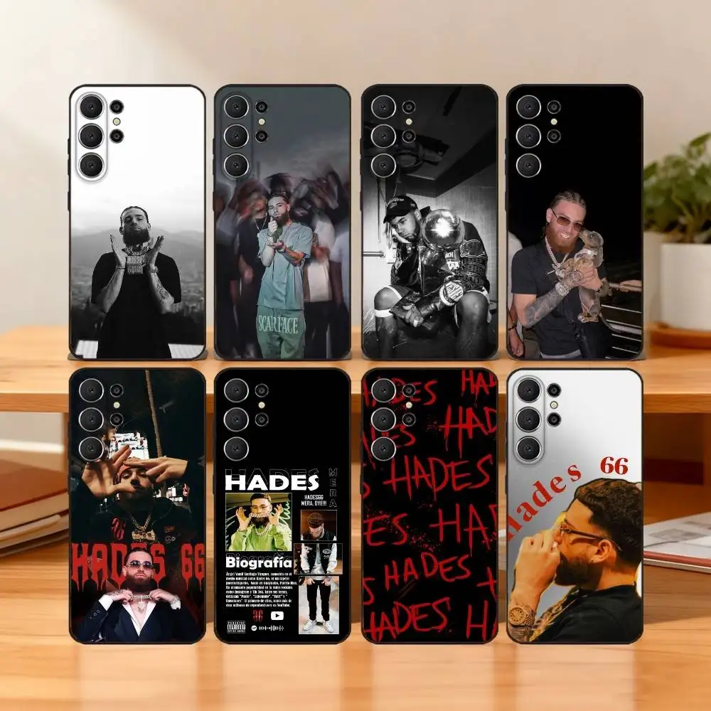 

COOL-Rapper H-Hades 66 Phone Case For Samsung S25,S24,S21,S22,S23,S30,Ultra,S20,FE,Lite,10,9,Black Cover