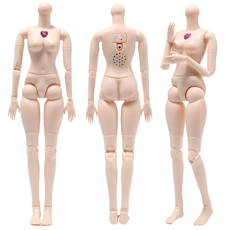 45cm BJD Girl Princess Doll 1/4 Nude Body DIY Toy Accessories With Music White Skin Body Girl Princess Doll Play House Toy Gifts