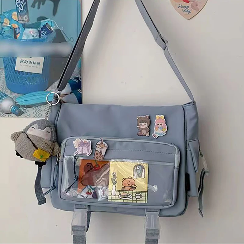 Kawaii Itabag im japanischen Stil für Puppen, große Handtaschen, neue Nylon-Schultaschen für Mädchen im Teenageralter, Umhängetasche, JK-Umhängetasche