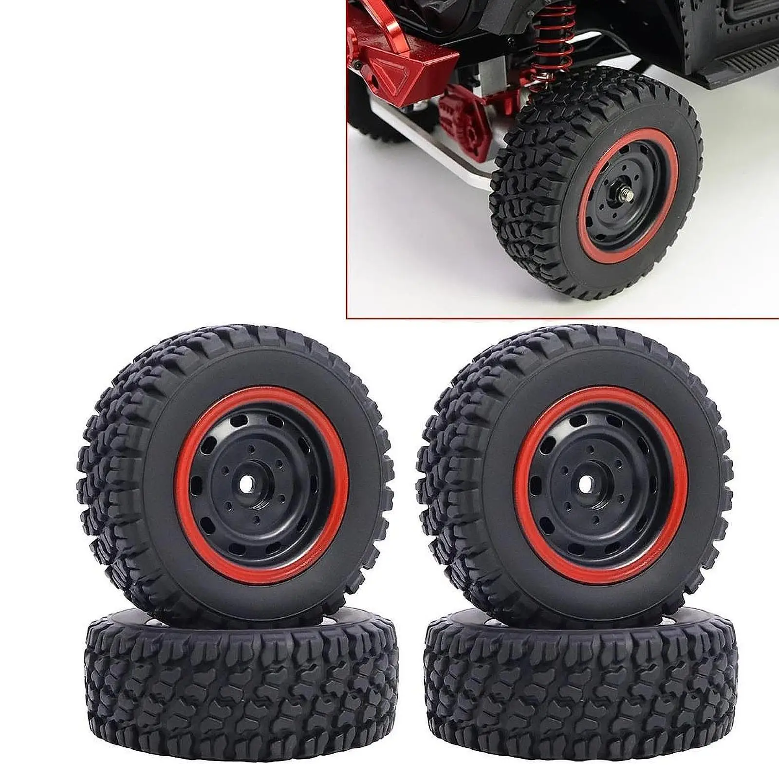 

Комплект из 4 колес и шин для радиоуправляемых машинок, профессиональный набор для обслуживания и ремонта, легкий, прочный, запасные части для 16106