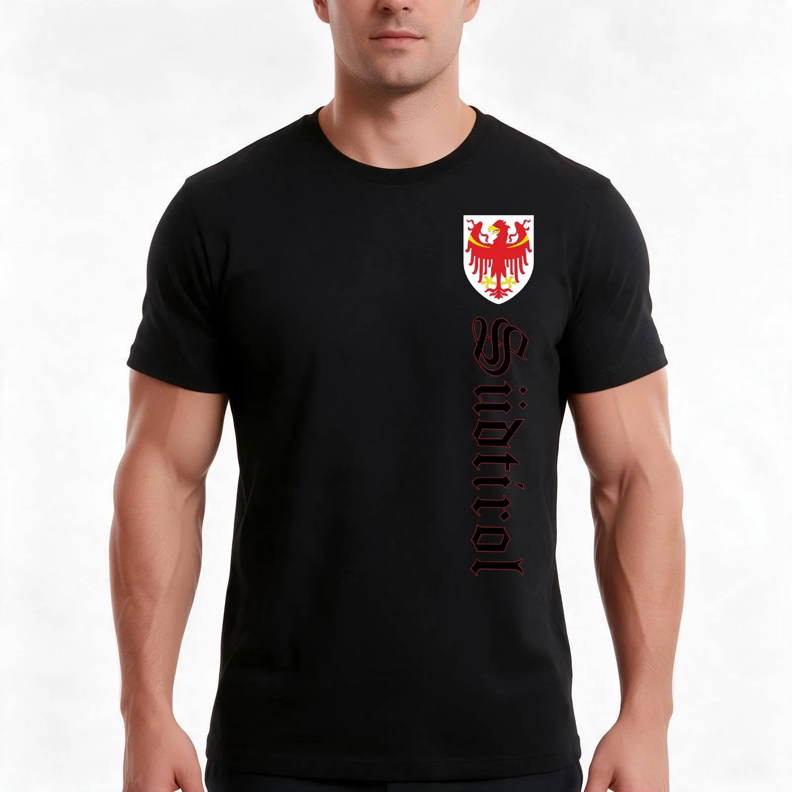 South-Tirol T-Shirt, Summer Casual Cotton Tee, Oversized Streetwear Tops, Vintage Graphic Print, Loose Fit Short Sleeve