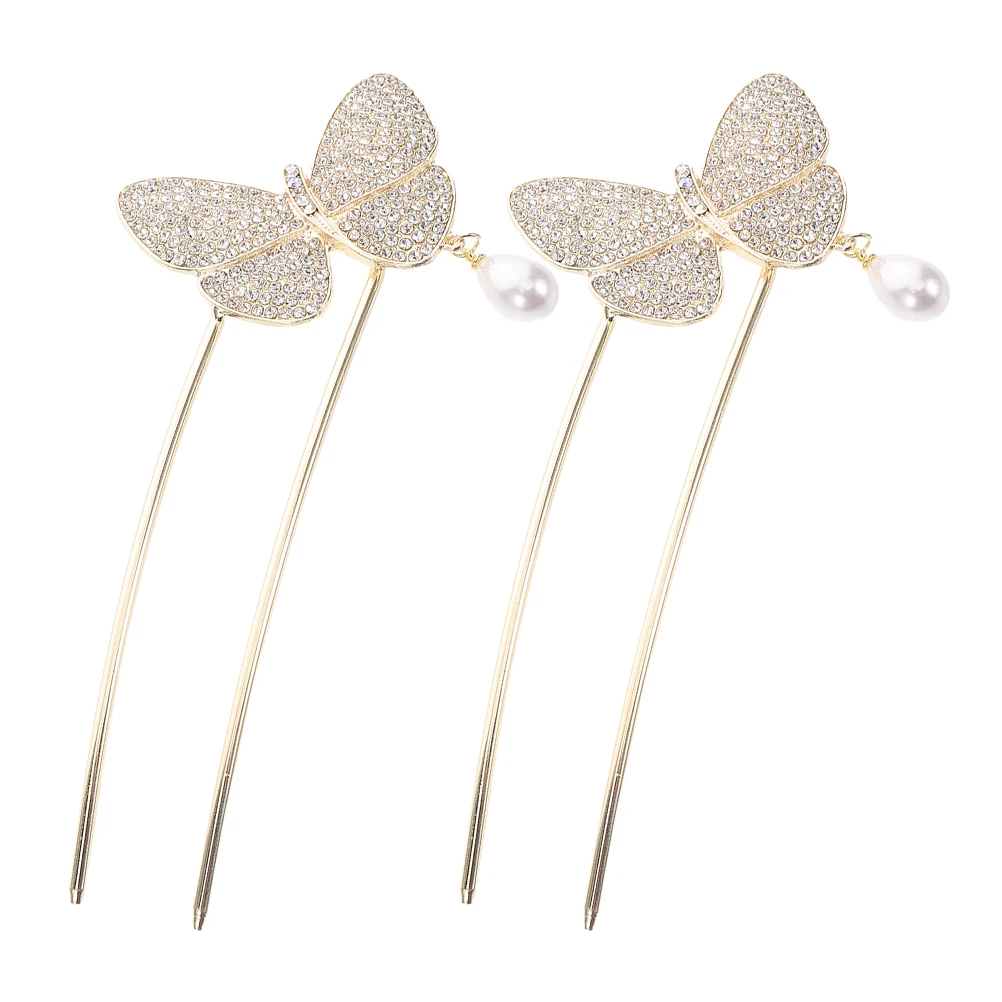 

2 Pcs Shaped Hairpins Bun Sticks Versatile Use Styling Accessories Chignon Bun Hair Pins Women Hair Decorative Pins