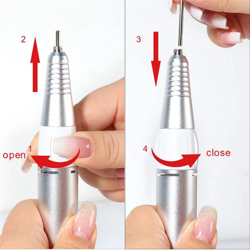 Manico per trapano elettrico professionale per unghie, trapano per unghie, manipolo, lima, smerigliatrice, accessorio per trapano per manicure