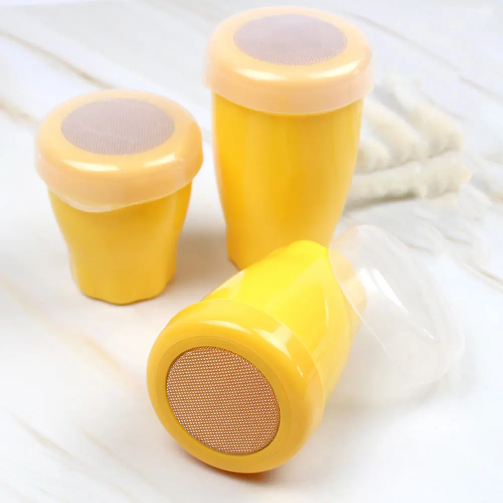 

3pcs PP Powder Dispenser Shaker Condiment Jars Dust-Proof Seasoning Storage Bottles Kitchen Spice Container Cocoa for Baking