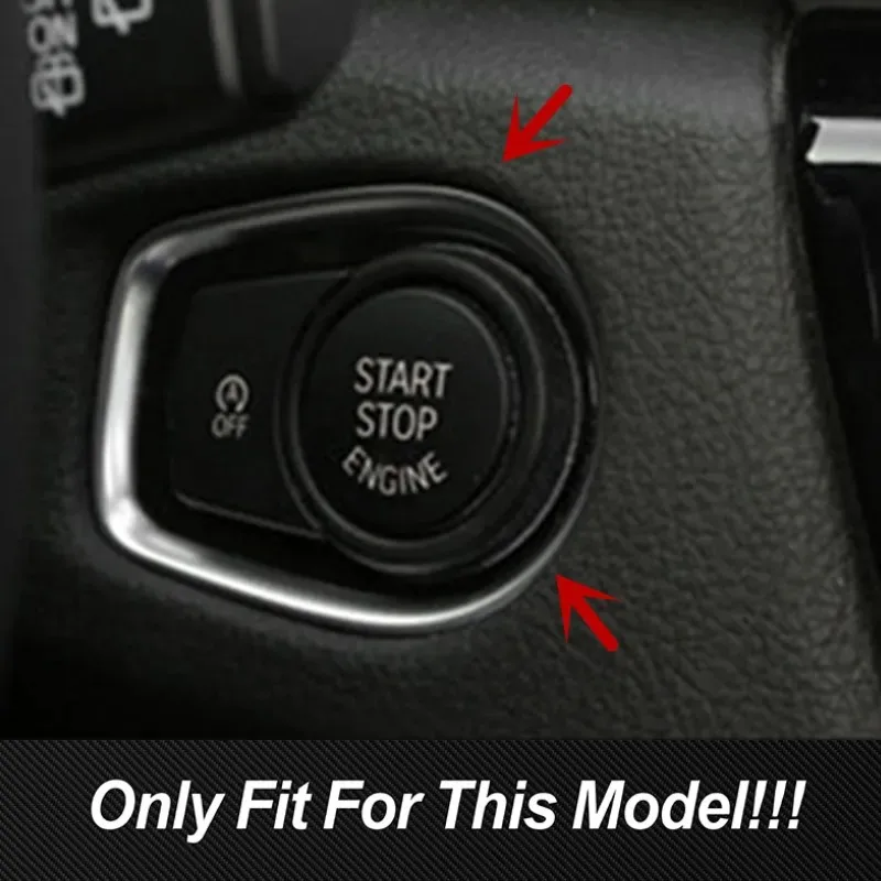 Car One-Click Engine Start Stop OFF Button Frame Decoration Trim Sticker For BMW X1 2 3 Series F45 F46 F30 Interior Accessories