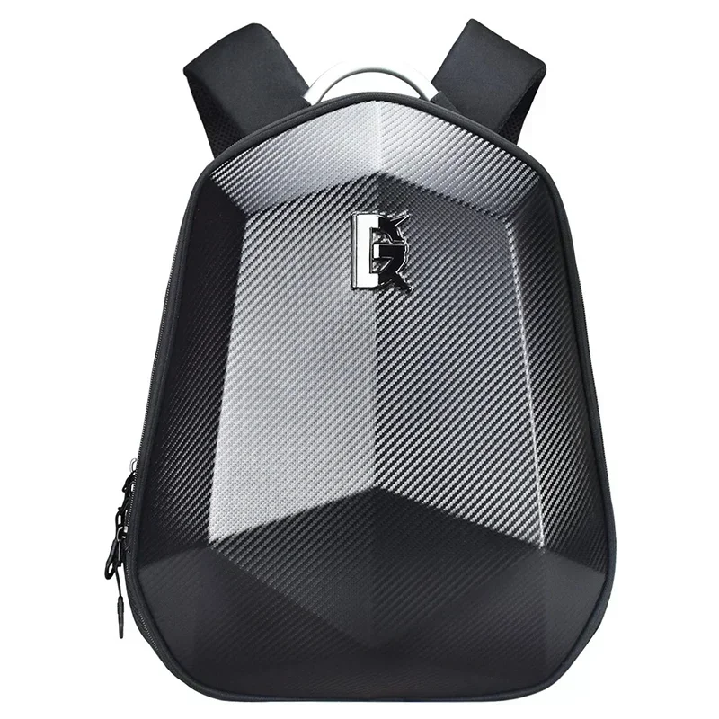 GHOST RACING Motorcycle Backpack  Large Capacity Backpack Waterproof Helmet Bag Carbon Fiber Texture for Both Motorcycle Bags