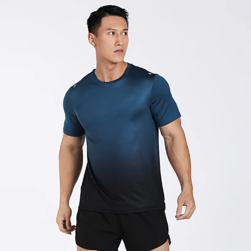 Sports Running T-Shirt Fitness Top Casual Stretch Short Sleeve Breathable Crew Neck Quick Drying Clothes